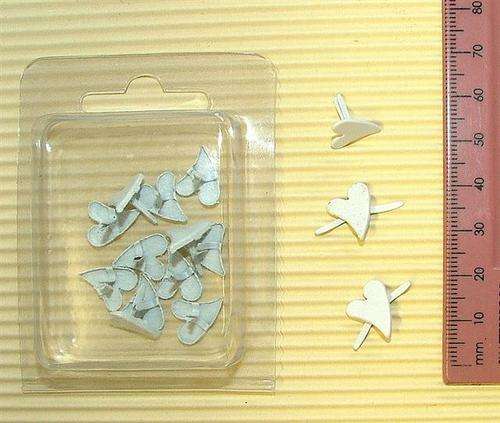 Crafty Stuff:  White Heart Brads 20