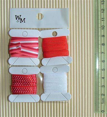 Crafty Stuff: Ribbon set 4 x 1m : RED