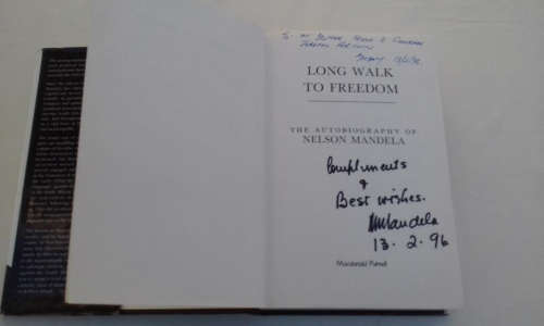 Long Walk to Freedom Book - Signed & Inscribed by the late Nelson Mandela