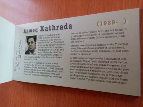 The Rivonia Trial 2013 Stamp Booklet - Autographed twice by Ahmed Kathrada