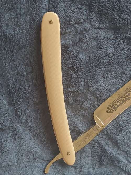Cut Throat straight Razor, Strop & oil stone
