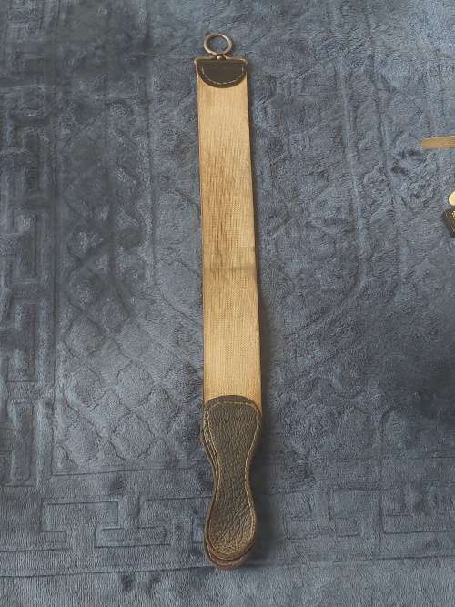 Cut Throat straight Razor, Strop & oil stone
