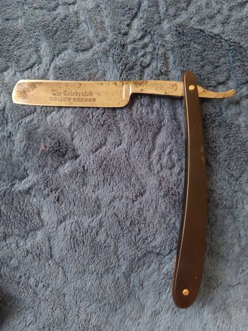 Vintage Cut Throat straight Razor, Strop & Sharpening stone
