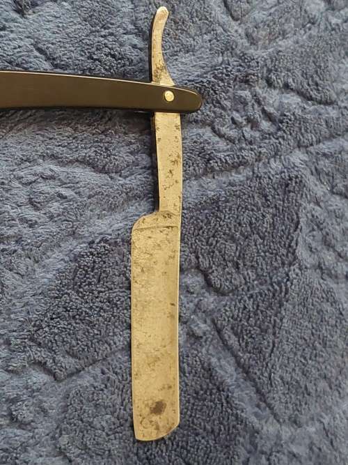 Vintage Cut Throat straight Razor, Strop & Sharpening stone