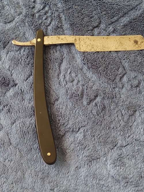 Vintage Cut Throat straight Razor, Strop & Sharpening stone