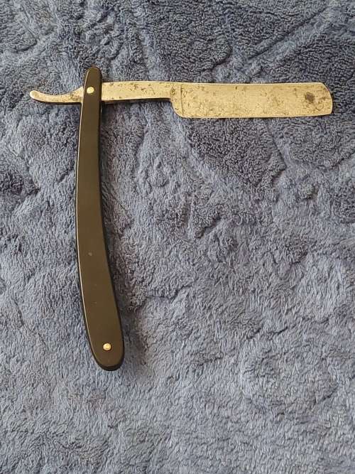 Vintage Cut Throat straight Razor, Strop & Sharpening stone