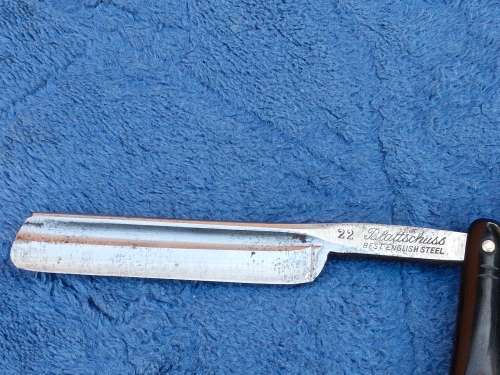 Cut Throat straight Razor, Strop & oil stone