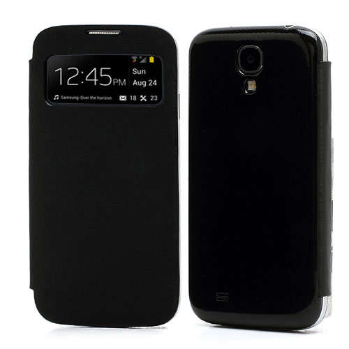 S-View Flip Cover for Samsung Galaxy S IV S4 i9500 - Black