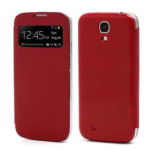 S-View Flip Cover for Samsung Galaxy S IV S4 i9500 - Red