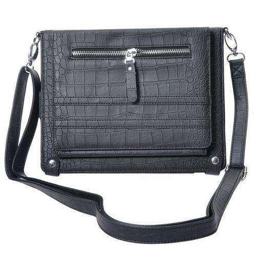 Leather Case for iPad 2 with Shoulder Belt and Holder Function