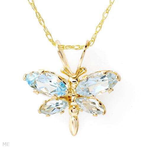 Elegant Brand New Necklace With Genuine Aquamarines Made in Yellow Gold Length 18in