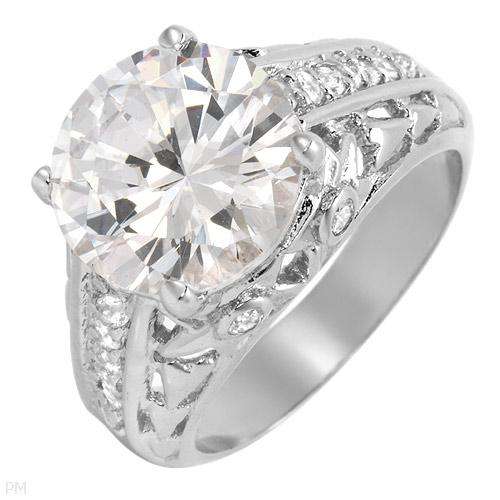 Dazzling Brand New Ring With 5.47ctw Cubic zirconia Beautifully Crafted in 925 Sterling silver 8.