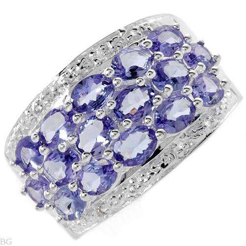 **R5575.00** Exquisite Brand New Ring With 2.80ctw Precious Stones -Genuine Tanzanites & Topazes 7