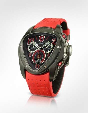 **R65.000** Tonino Lamborghini Spyder - Black and Red Chronograph Watch.