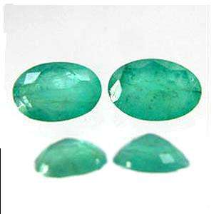0.96ct Natural Zambian Emerald Pair.