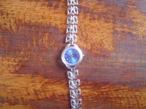 Stailess Steel. Soft blue face