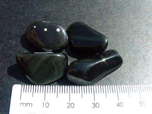 4 X Obsidian - Rainbow Tumbled