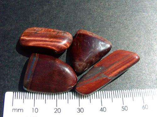 4 X Red Tiger's Eye Tumbled