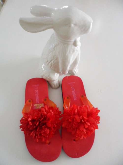 - Gorgeous Red Summer Flip-Flops -
