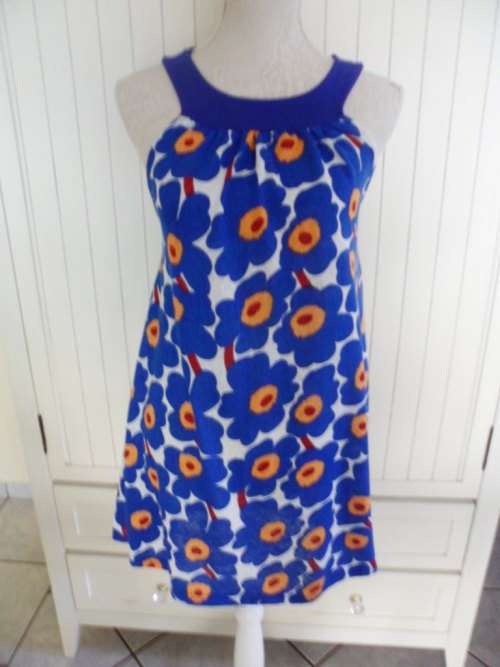 *Last of 2016 Garment Sale* Colourful Tunic/Top Cobalt Blue Floral