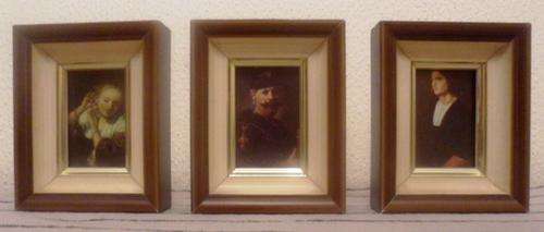 3 Old Masters Miniture Framed Prints