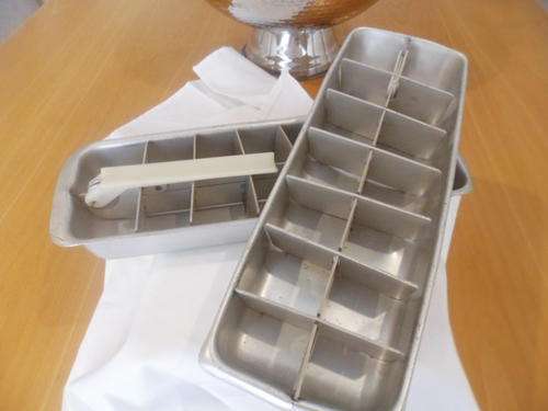 Duo of Vintage Stainless Steel Ice-Trays