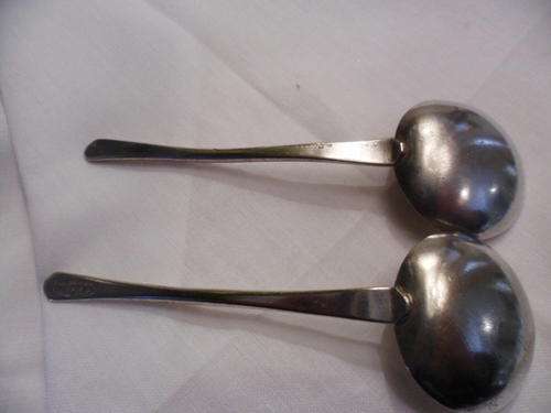 Pair of Old Yeoman Plate EPNS Silver Spoons