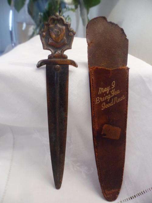 Very Old Letter-Opener in Leather Cover