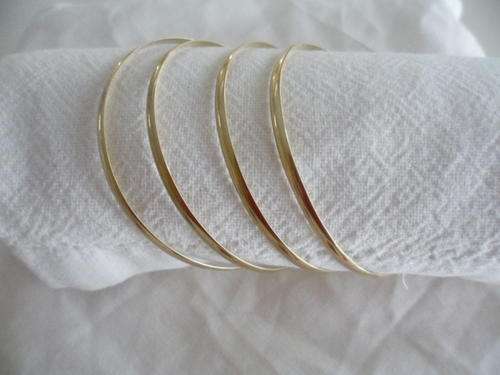 -9 carat Gold Round Bracelets - 3mm -1 bid for all 4