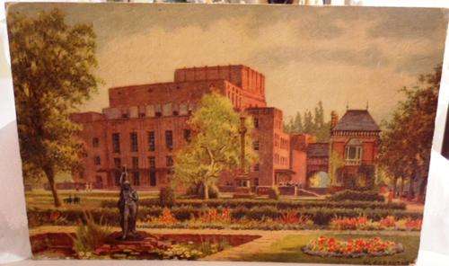 Oil on Board - Shakespeare Tutorial Theatre. Stratford-on-Avon - W. Carruthers