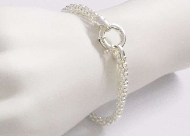 A FANTASTIC ""WOVEN"" STERLING SILVER BRACELET WITH SIGNORETTI CLASP ...B E A U T I F U L !!!