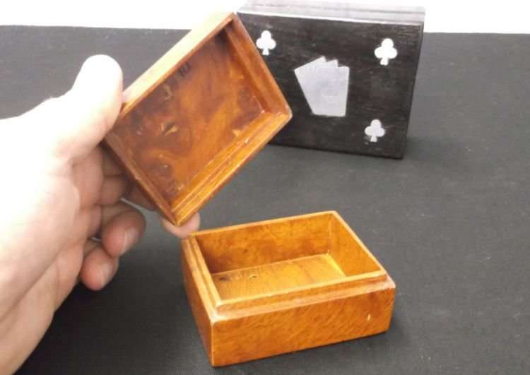 A COOL COLLECTION OF 6 VINTAGE AND INTERESTING TRINKET , CIGARETTE AND CARD BOXES ...NICE !!