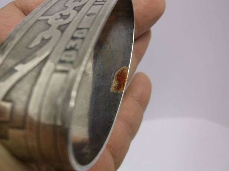 AN AWESOME RARE SOLID SILVER NAPKIN RING MADE IN CELEBRATION OF THE VOORTREKKER EUFEES 1938