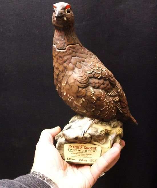 AN AWESOME LARGE VINTAGE CERAMIC DECANTER MADE FOR ""THE FAMOUS GROUSE"" BY ROYAL DOULTON