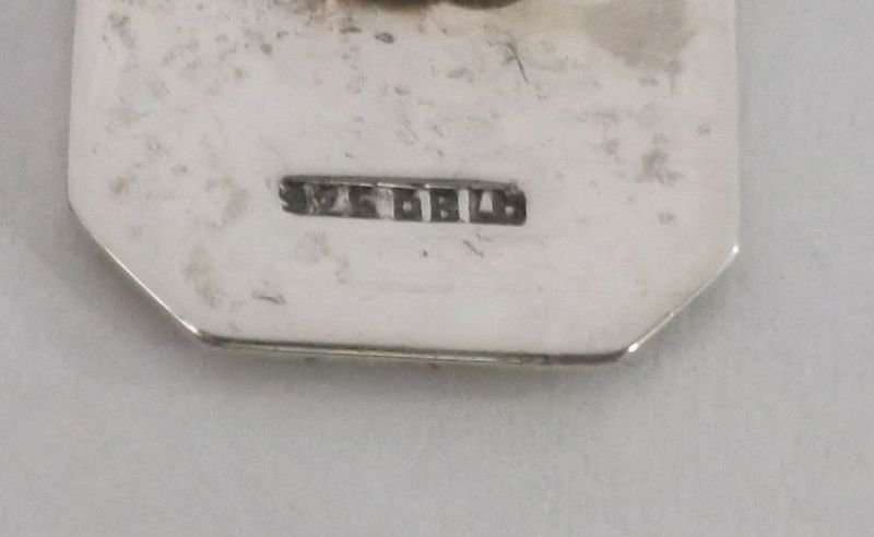 A REALLY COOL VINTAGE PAIR OF SOLID STERLING SILVER CUFFLINKS BY OBLO ...EXCELLENT CONDITION !!