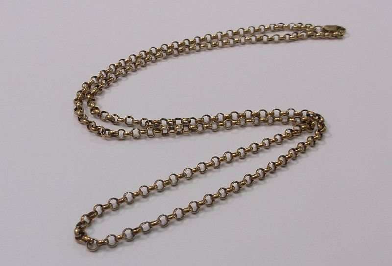 WOW !! WOW !! AN OH SO CLASSY SOLID 9 CARAT GOLD BELCHER CHAIN ...EXCELLENT CONDITION !!