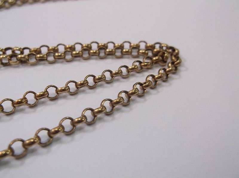 WOW !! WOW !! AN OH SO CLASSY SOLID 9 CARAT GOLD BELCHER CHAIN ...EXCELLENT CONDITION !!