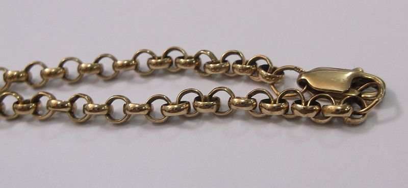 WOW !! WOW !! AN OH SO CLASSY SOLID 9 CARAT GOLD BELCHER CHAIN ...EXCELLENT CONDITION !!