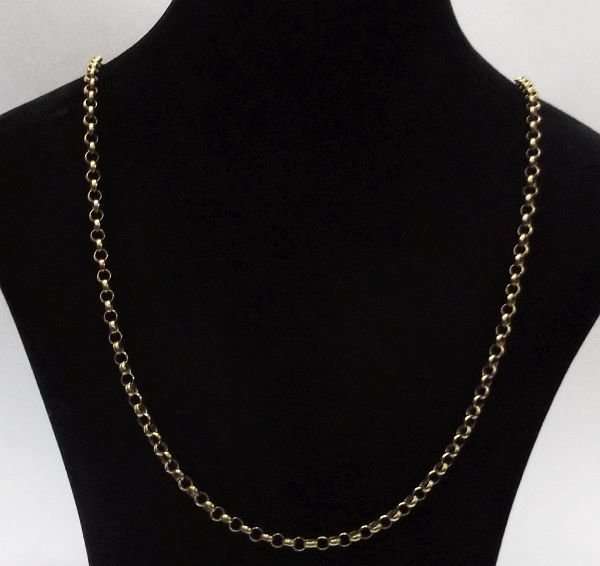 WOW !! WOW !! AN OH SO CLASSY SOLID 9 CARAT GOLD BELCHER CHAIN ...EXCELLENT CONDITION !!