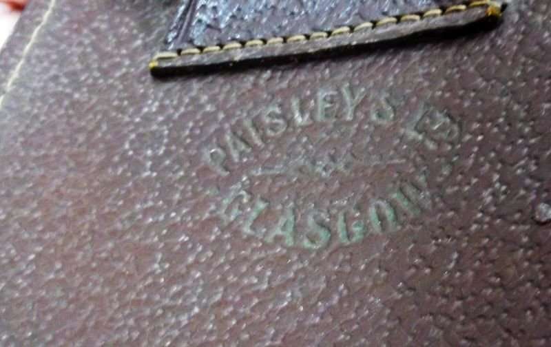 TOO CUTE !! AN OLD GENUINE LEATHER SCOTTISH SPORRAN WITH CHAIN ATTACHMENT BY PAISLEYS GLASGOW ...WOW