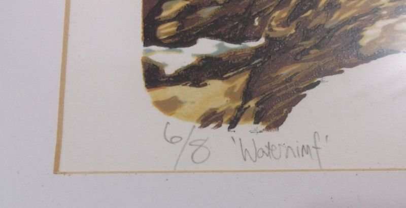RARE FIND !! A LIMITED EDITION NUMBERED AND SIGNED WOODCUT PRINT BY FAMOUS SA ARTIST JOSHUA MILES