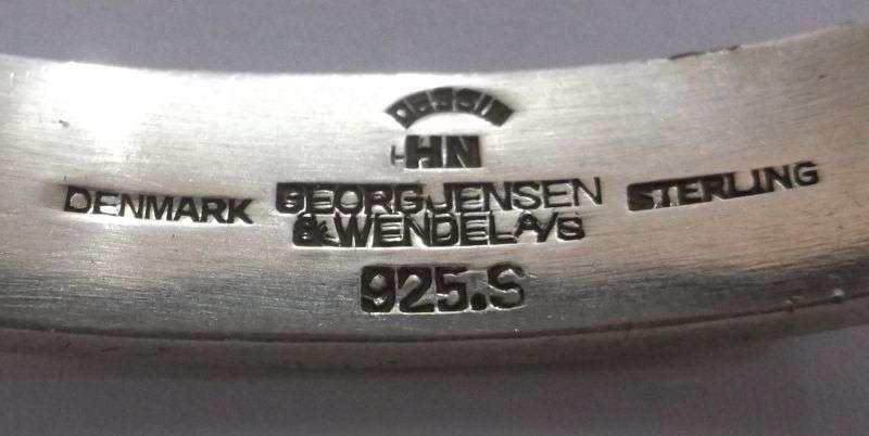 WOW !!! AN AWESOME RARE SOLID STERLING SILVER GEORG JENSEN NAPKIN RING WITH ENAMELED CHERUB MOTIF