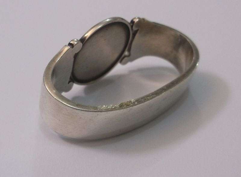 WOW !!! AN AWESOME RARE SOLID STERLING SILVER GEORG JENSEN NAPKIN RING WITH ENAMELED CHERUB MOTIF