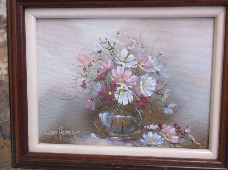 A WELL PAINTED ORIGINAL OIL ON BOARD SIGNED BY THE ARTIST LINDA GEORGE