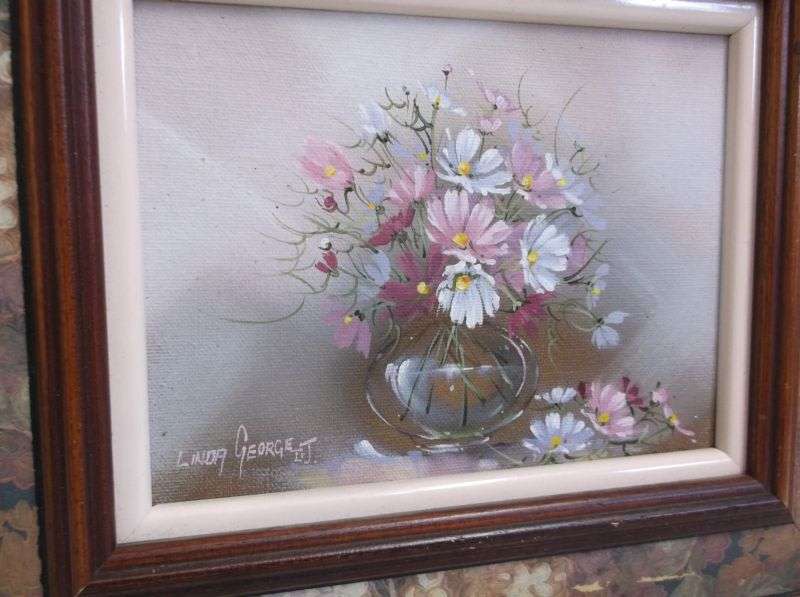 A WELL PAINTED ORIGINAL OIL ON BOARD SIGNED BY THE ARTIST LINDA GEORGE