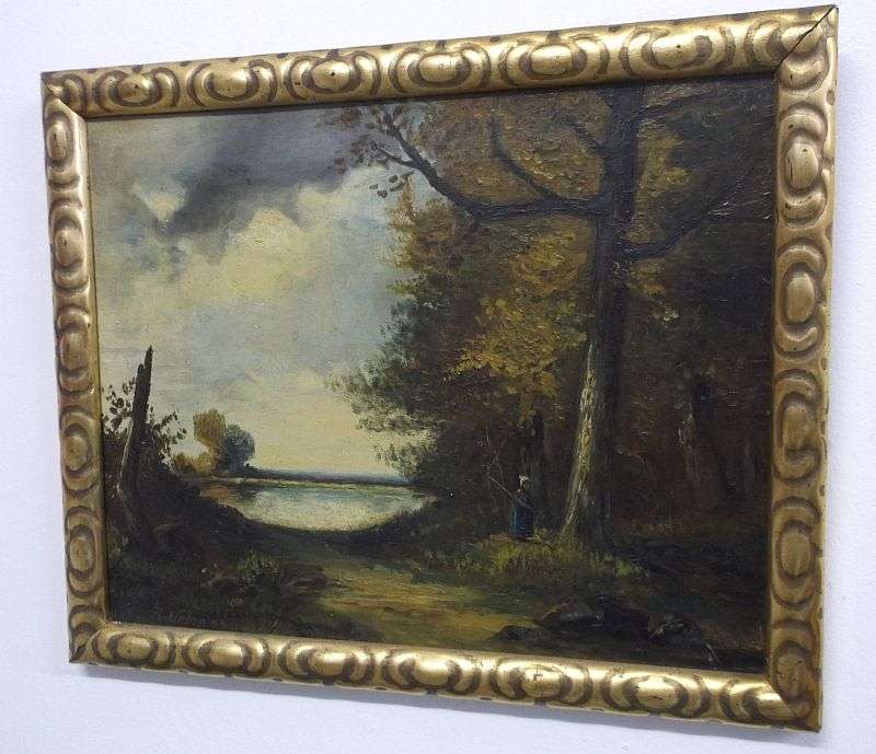A PRICELESS ORIGINAL OIL ON CANVAS COUNTRY SIDE PAINTING DATED 1919 SIGNED R URBAN...WOW IS THE WORD