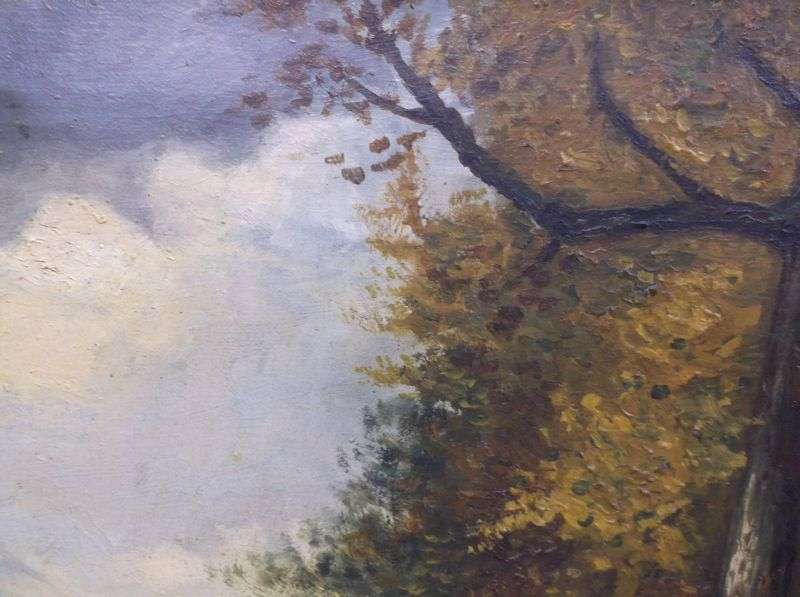 A PRICELESS ORIGINAL OIL ON CANVAS COUNTRY SIDE PAINTING DATED 1919 SIGNED R URBAN...WOW IS THE WORD