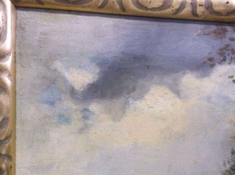 A PRICELESS ORIGINAL OIL ON CANVAS COUNTRY SIDE PAINTING DATED 1919 SIGNED R URBAN...WOW IS THE WORD