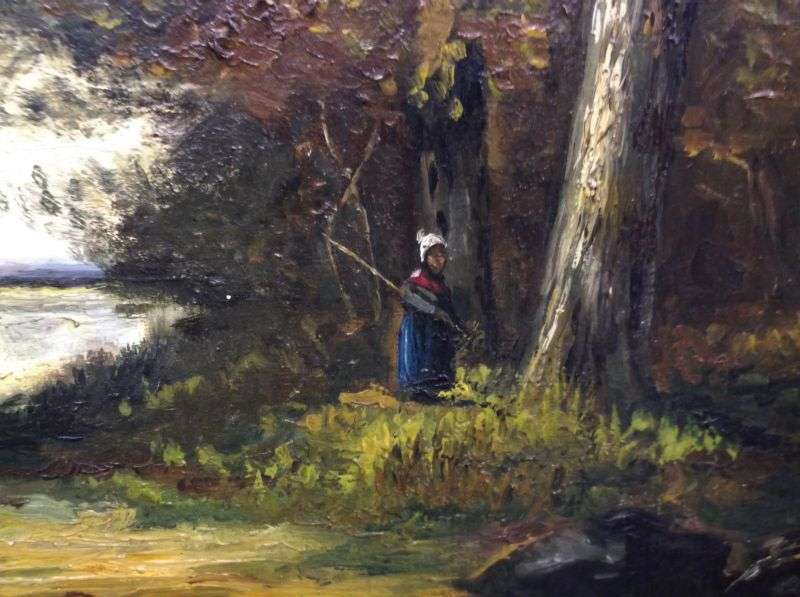 A PRICELESS ORIGINAL OIL ON CANVAS COUNTRY SIDE PAINTING DATED 1919 SIGNED R URBAN...WOW IS THE WORD