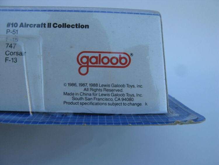 AN ORIGINAL SEALED 1988 PACK OF 5 AIRCRAFT SCALE MINIATURES BY MICRO MACHINES "GALOOB"..RARE FIND !!